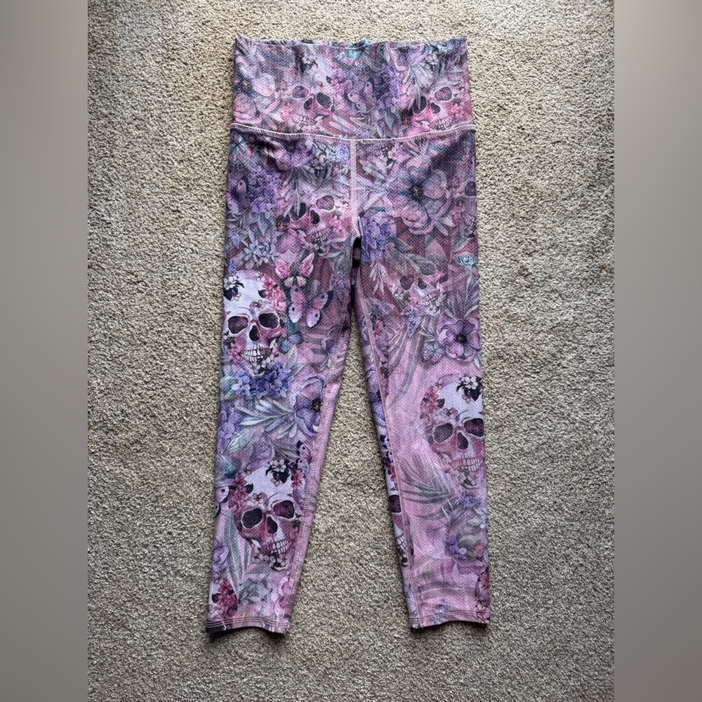 Floral Skull Print Leggings